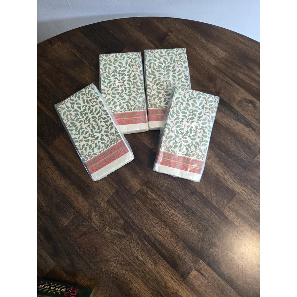 Vintage Bundle Of Party House Christmas Paper Towel/Napkins. Lot Of 4. SEALED